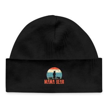 Mama Bear Muttertag - Baby Organic Mütze - Schwarz - Vorne