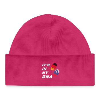 In meiner DNA Deutschland und Slowenien - Baby Organic Mütze - hot Pink - Vorne