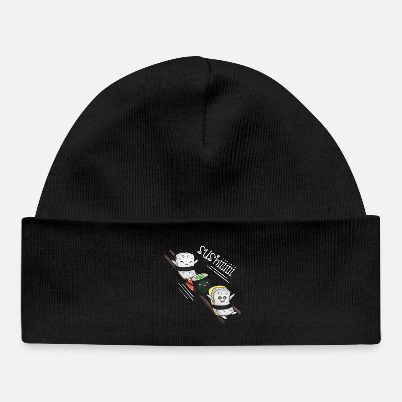 Traîneau à sushis - Bonnet bébé bio - noir