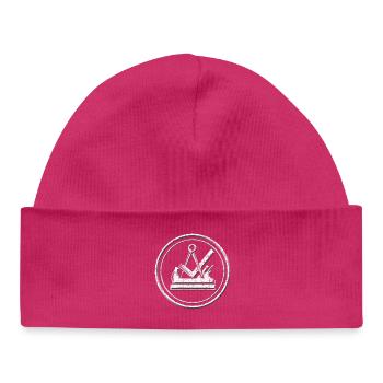 Menuisiers Charpentiers Armoiries de corporation - en relief-pierre - Bonnet bébé bio - hot pink - Devant