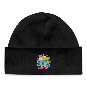 80S Baby 90S Made Me I Love The 80S 90S - Baby Organic Beanie - black - Front