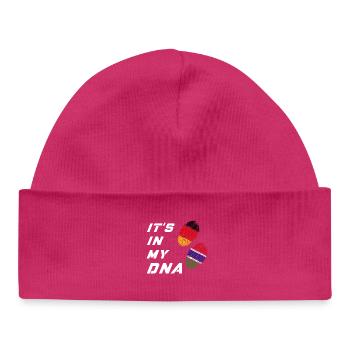 In meiner DNA Deutschland und Gambia - Baby Organic Beanie - hot pink - Front