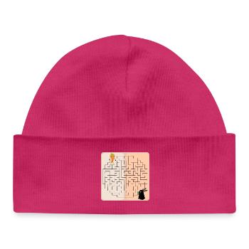 Labyrinth Hase Osterhase - Baby Organic Mütze - hot Pink - Vorne