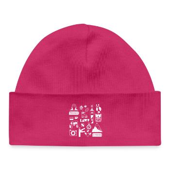 Law9 Trail: Pieterburen - St. Pietersberg in weiß - Baby Organic Mütze - hot Pink - Vorne