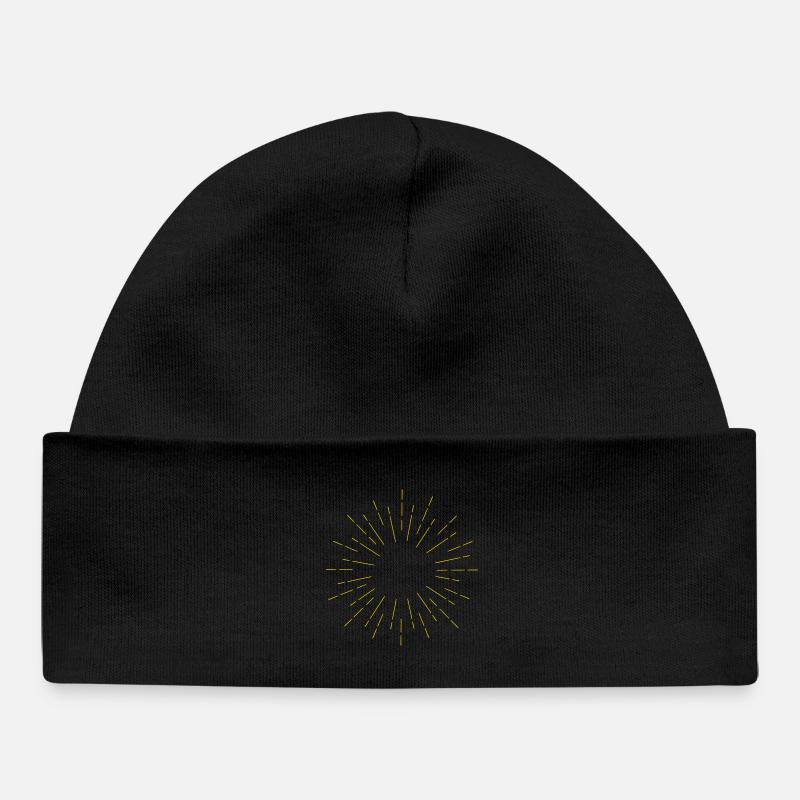 Sun Sun rays - Baby Organic Beanie - black