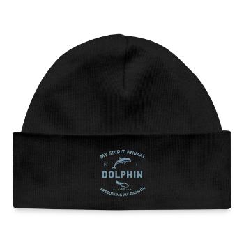 My Spirit Animal Is A Dolphin - Baby Organic Beanie - black - Front