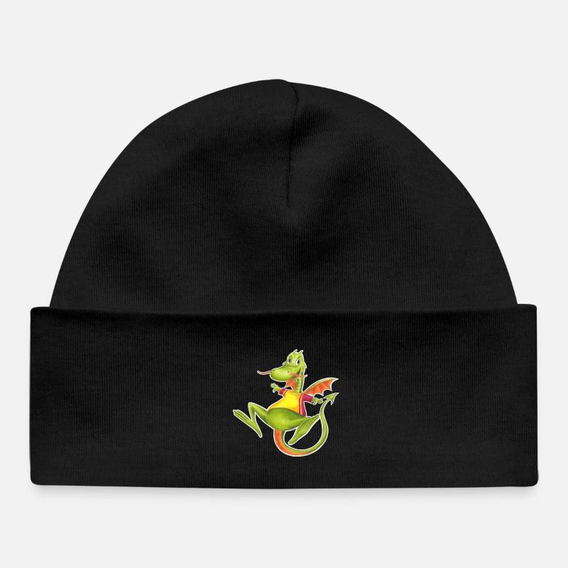 petit dragon - Bonnet bébé bio - noir