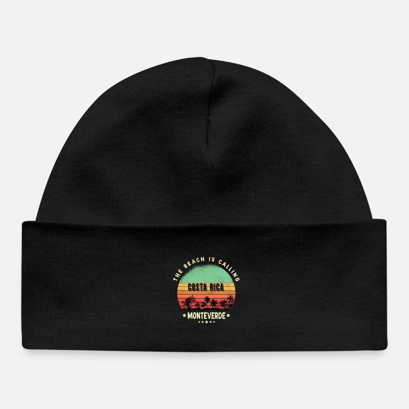 Palmier Monteverde Costa Rica - Bonnet bébé bio - noir