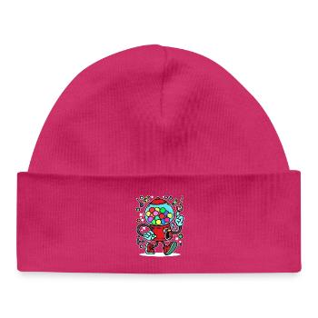 Naschkatzen Süßigkeiten Statement Nachspeise - Baby Organic Mütze - hot Pink - Vorne