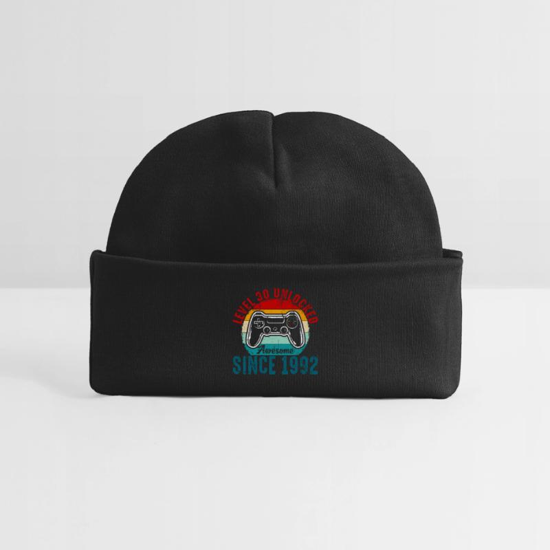 Level 30 Unlocked Retro Controller Tee Baby Organic Beanie
