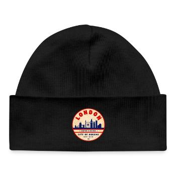Skyline de Londres, ville de rêves - Bonnet bébé bio - noir - Devant