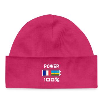 Ruanda und Frankreich Power 100 - Baby Organic Mütze - hot Pink - Vorne