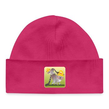 BUILDERS - RACCOON FAMILY - BUILD CONSTRUCTION HELMETS - Baby Organic Beanie - hot pink - Front