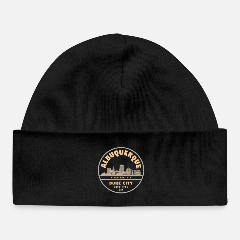 Silhouette de Duke City Albuquerque - Bonnet bébé bio - noir
