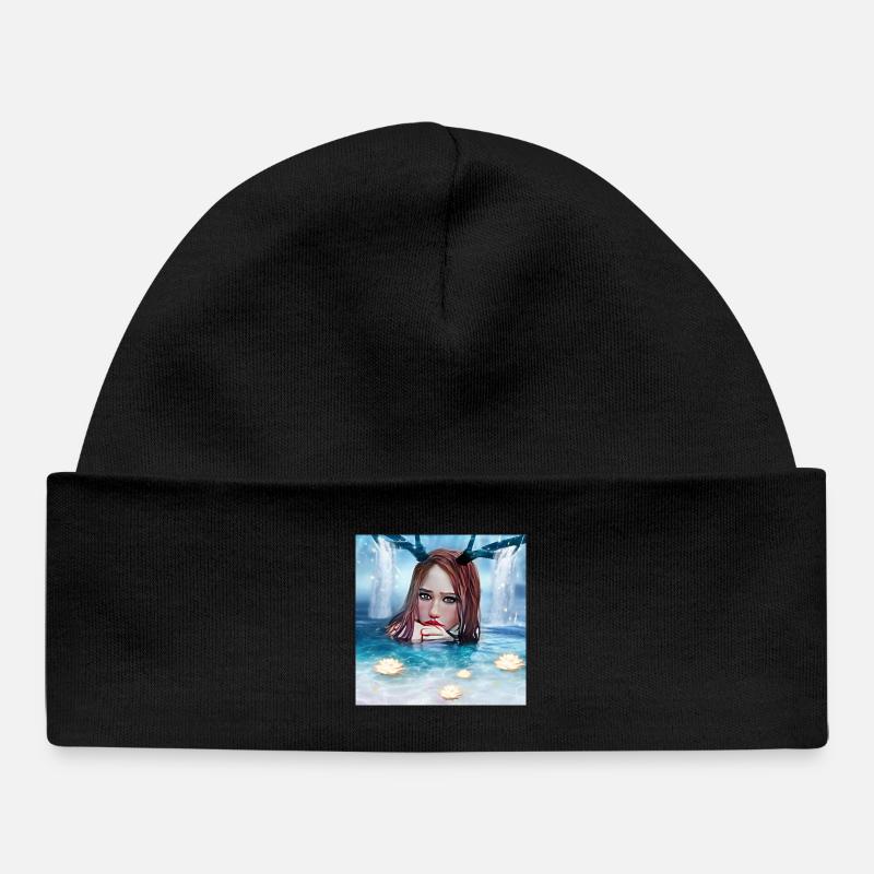 Nymphe - Bonnet bébé bio - noir
