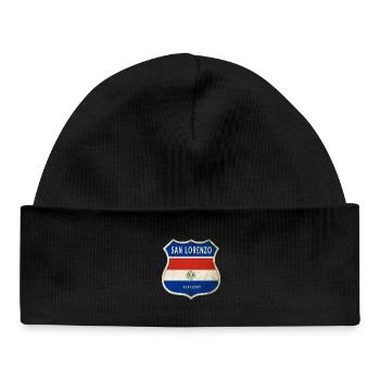 San Lorenzo Paraguay coat of arms flag design - Baby Organic Beanie - black - Front