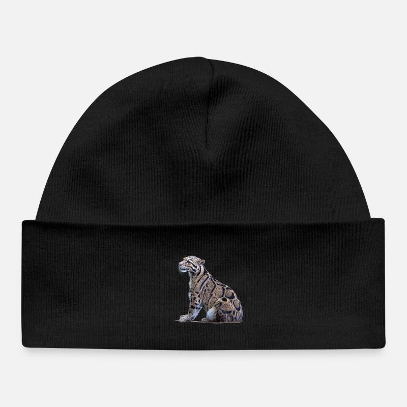 Panthère nébuleuse - Bonnet bébé bio - noir