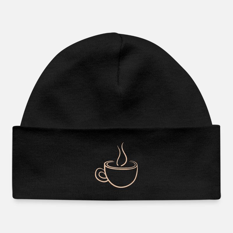 Tasse à café vapeur design minimal - Bonnet bébé bio - noir
