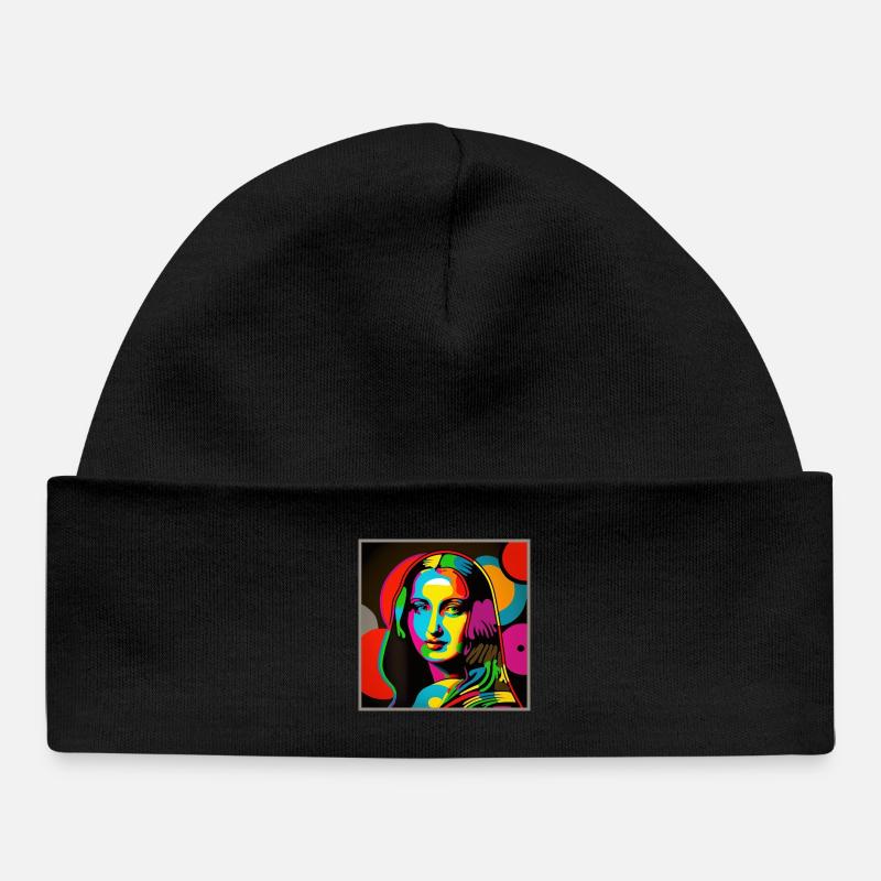 Porte Pop Art - Bonnet bébé bio - noir