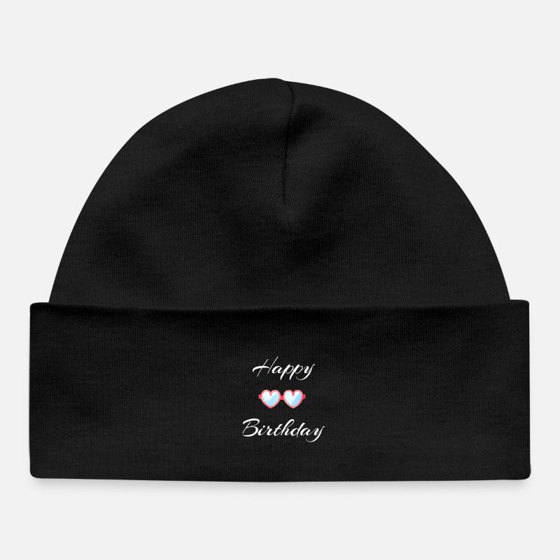 Joyeux anniversaire Conception de lunettes de soleil - Bonnet bébé bio - noir