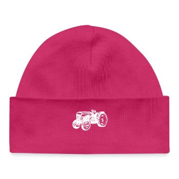 Machines agricoles Véhicule Tracteur agricole Pays Air - Bonnet bébé bio - hot pink - Devant