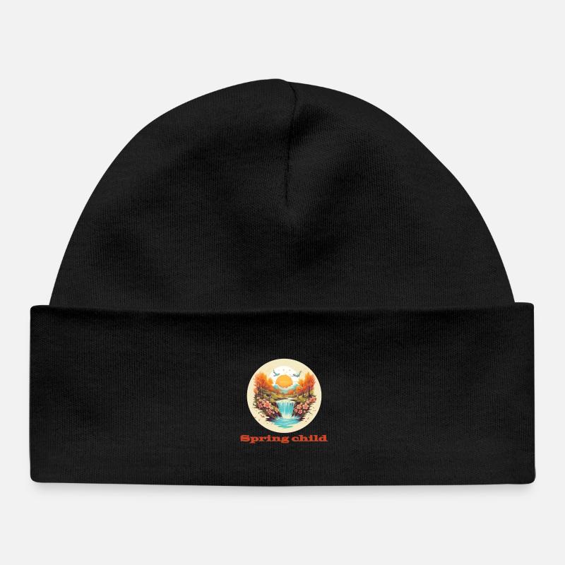 Enfant de printemps - Bonnet bébé bio - noir