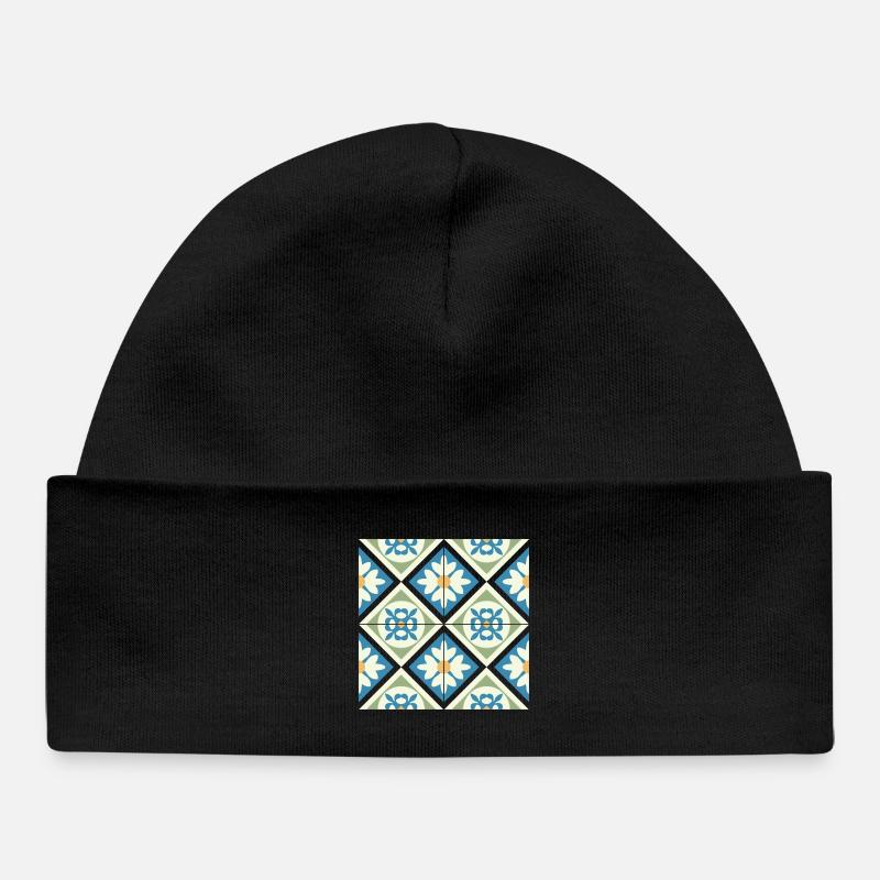 Tuiles Andalouses 13 - Bonnet bébé bio - noir