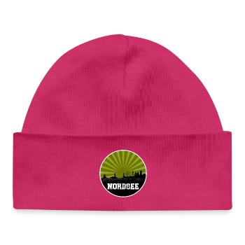 Ligne Rétro Mer du Nord - Bonnet bébé bio - hot pink - Devant