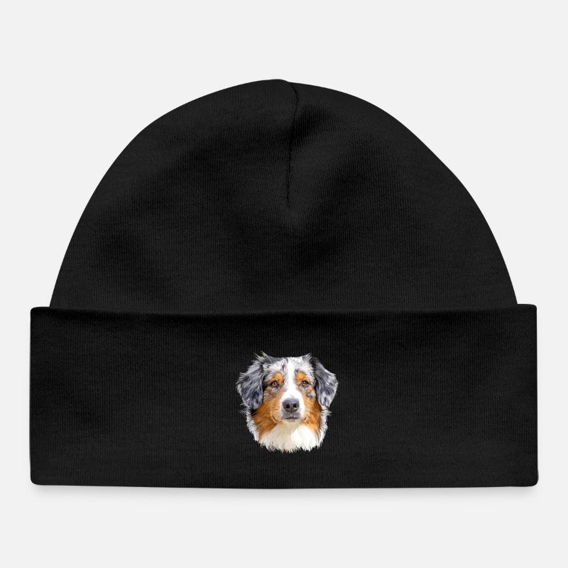 Berger australien - Bonnet bébé bio - noir