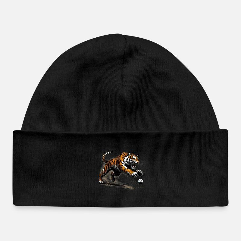 Tigres de floorball - Bonnet bébé bio - noir