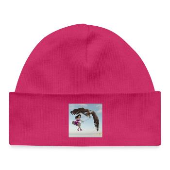 Schwingen am Himmel. - Baby Organic Mütze - hot Pink - Vorne