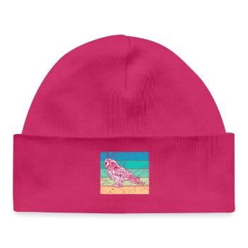Vogel Urwald Dschungel Papagei Zoo Tierliebhaber - Baby Organic Mütze - hot Pink - Vorne