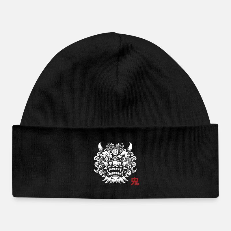 Oni, démon Japonais - Bonnet bébé bio - noir