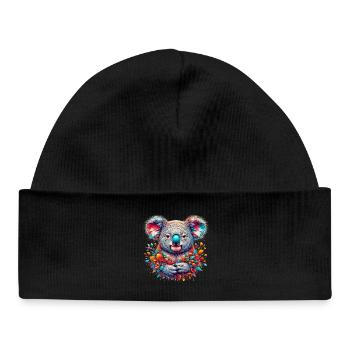 Koala - Baby Organic Mütze - Schwarz - Vorne