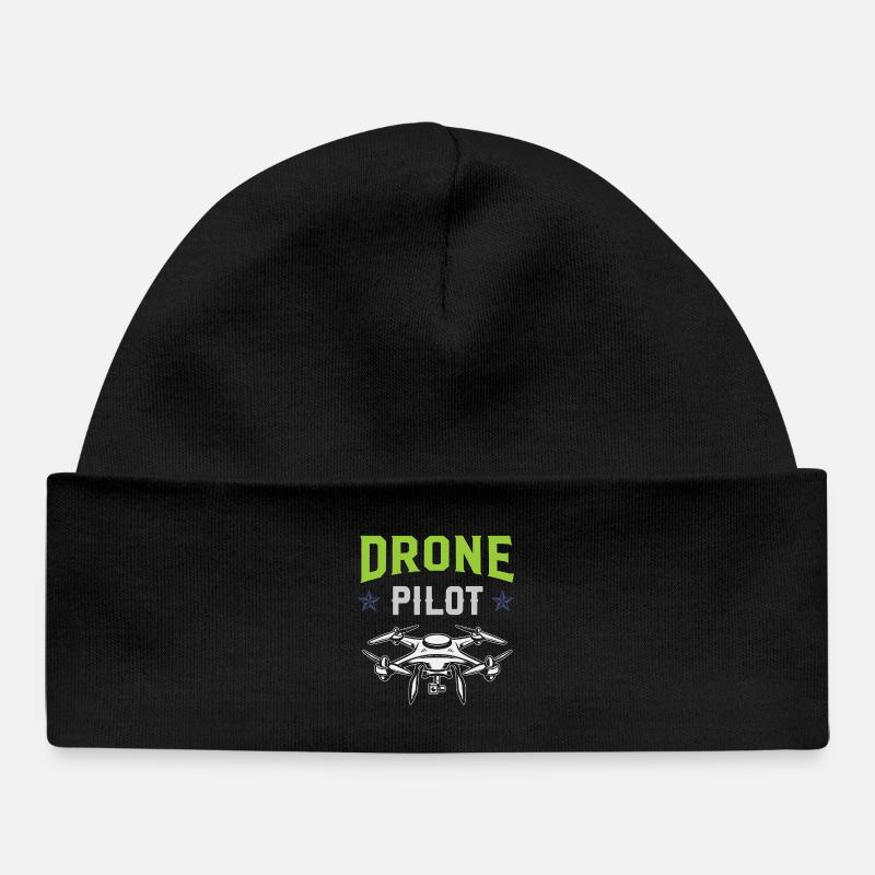 Pilote de drone - Bonnet bébé bio - noir