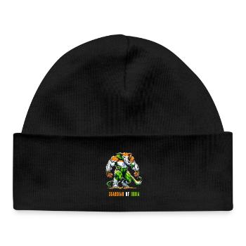 Inde Drapeaux nationaux des éléphants - Bonnet bébé bio - noir - Devant