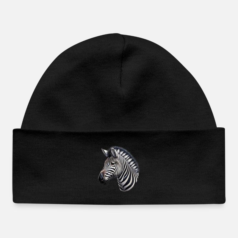 Zebra - Baby Organic Mütze - Schwarz