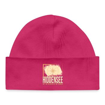 Hiddensee Koordinaten - Baby Organic Mütze - hot Pink - Vorne