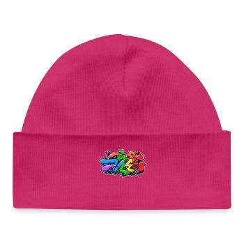Kunst Street Art Wildstyle Graffiti Illustration - Baby Organic Beanie - hot pink - Front