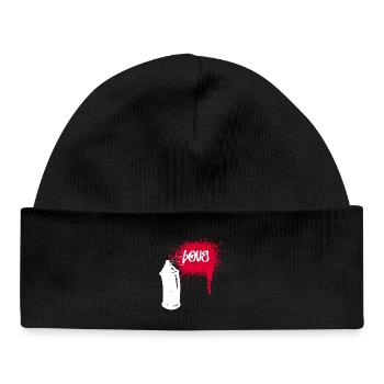 Spray Can Graffiti Sprayer Drawing Illustration - Baby Organic Beanie - black - Front