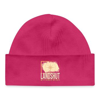 Landshut Koordinaten - Baby Organic Mütze - hot Pink - Vorne