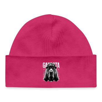 Bloodhound Gangsta Gangster Dog Gift - Baby Organic Beanie - hot pink - Front