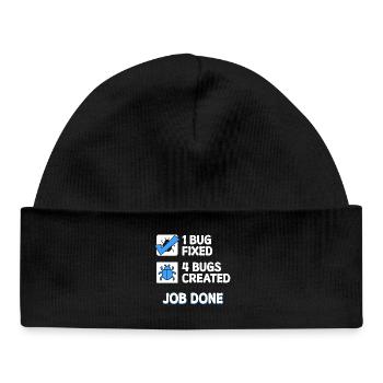 Correction de bugs Bugs de développeur Déclaration de code Informatique - Bonnet bébé bio - noir - Devant