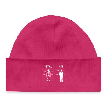 Code Css C++ Php Java Developer Code Skripting - Baby Organic Mütze - hot Pink - Vorne