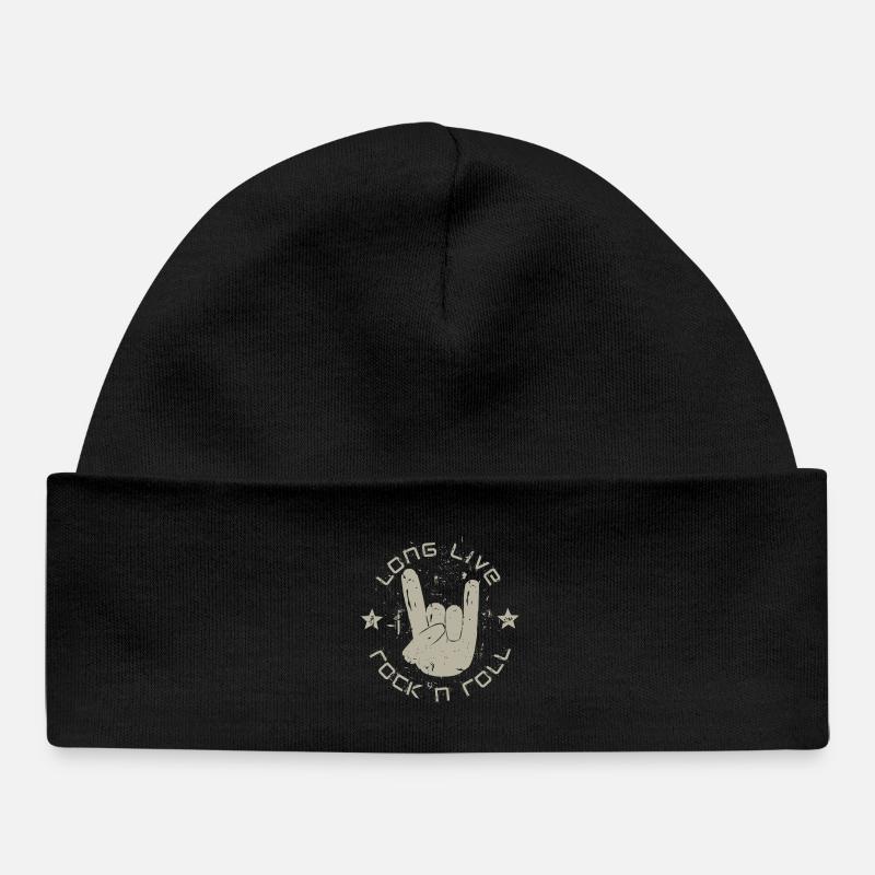 Rock 'n' Roll - Bonnet bébé bio - noir