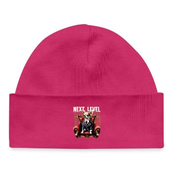 Chihuahua Next Level Königssessel Hund Geschenk - Baby Organic Mütze - hot Pink - Vorne