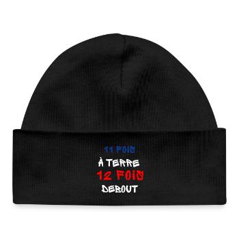 Cartoon 11 Times to Tender - Baby Organic Beanie - black - Front