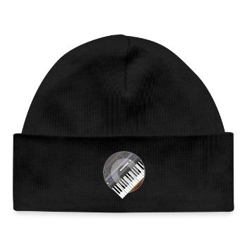 electro synth - Baby Organic Beanie - black - Front