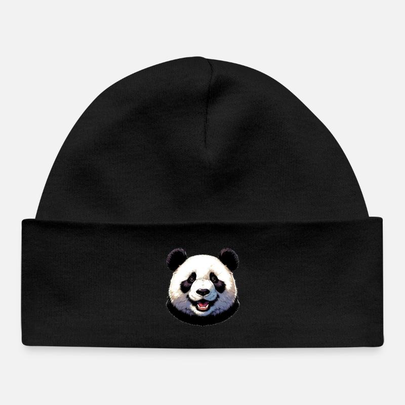 Panda - Baby Organic Beanie - black
