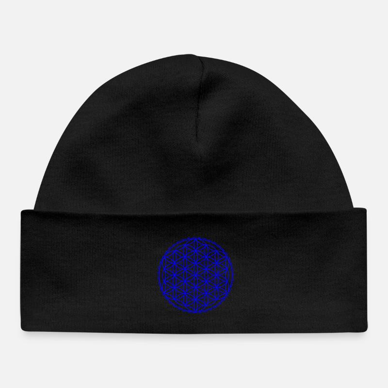 Fleur de vie | Couleur changeante - Bonnet bébé bio - noir